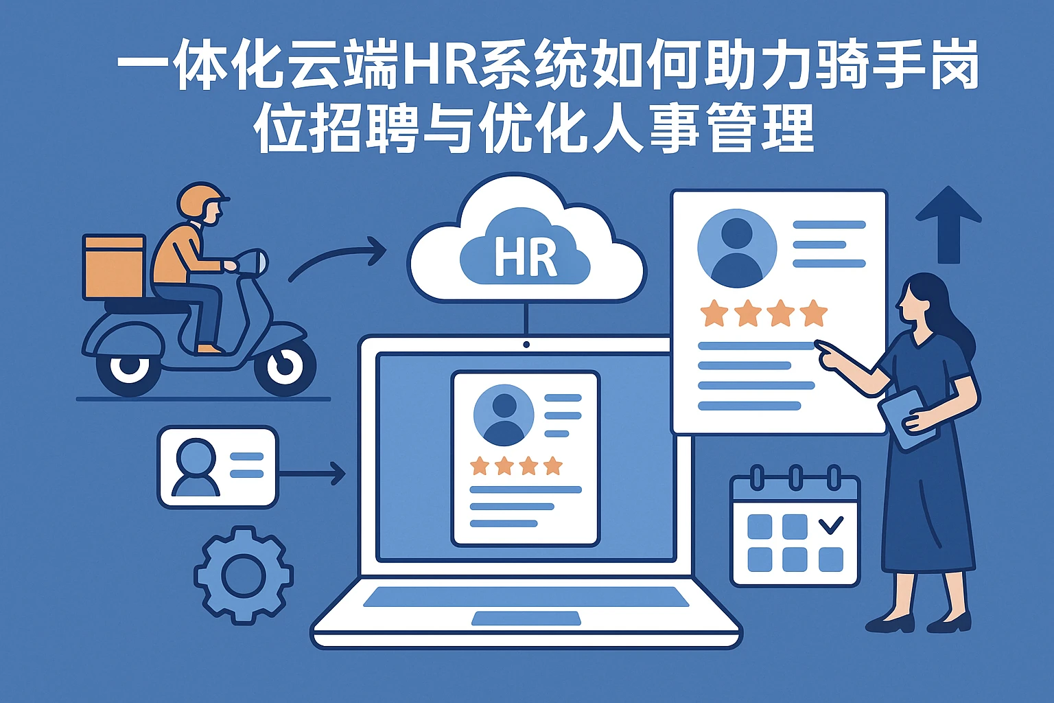 一体化云端HR系统如何助力骑手岗位招聘与优化人事管理
