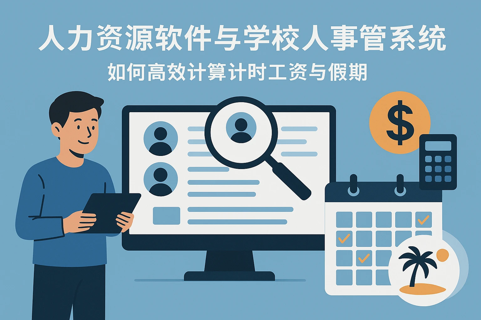 人力资源软件与学校人事管理系统：如何高效计算计时工资与假期