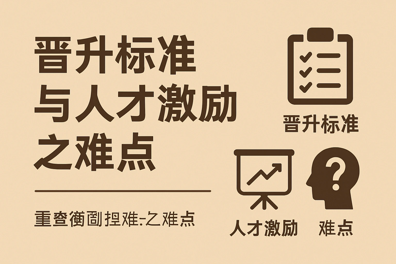 晋升标准与人才激励之难点