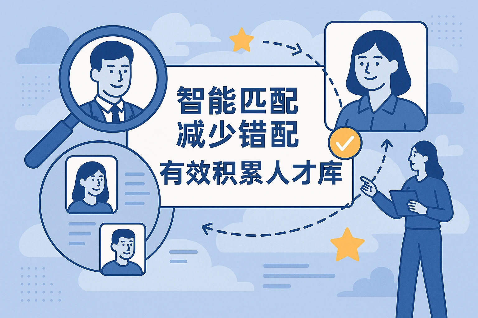 智能匹配减少错配，有效积累人才库