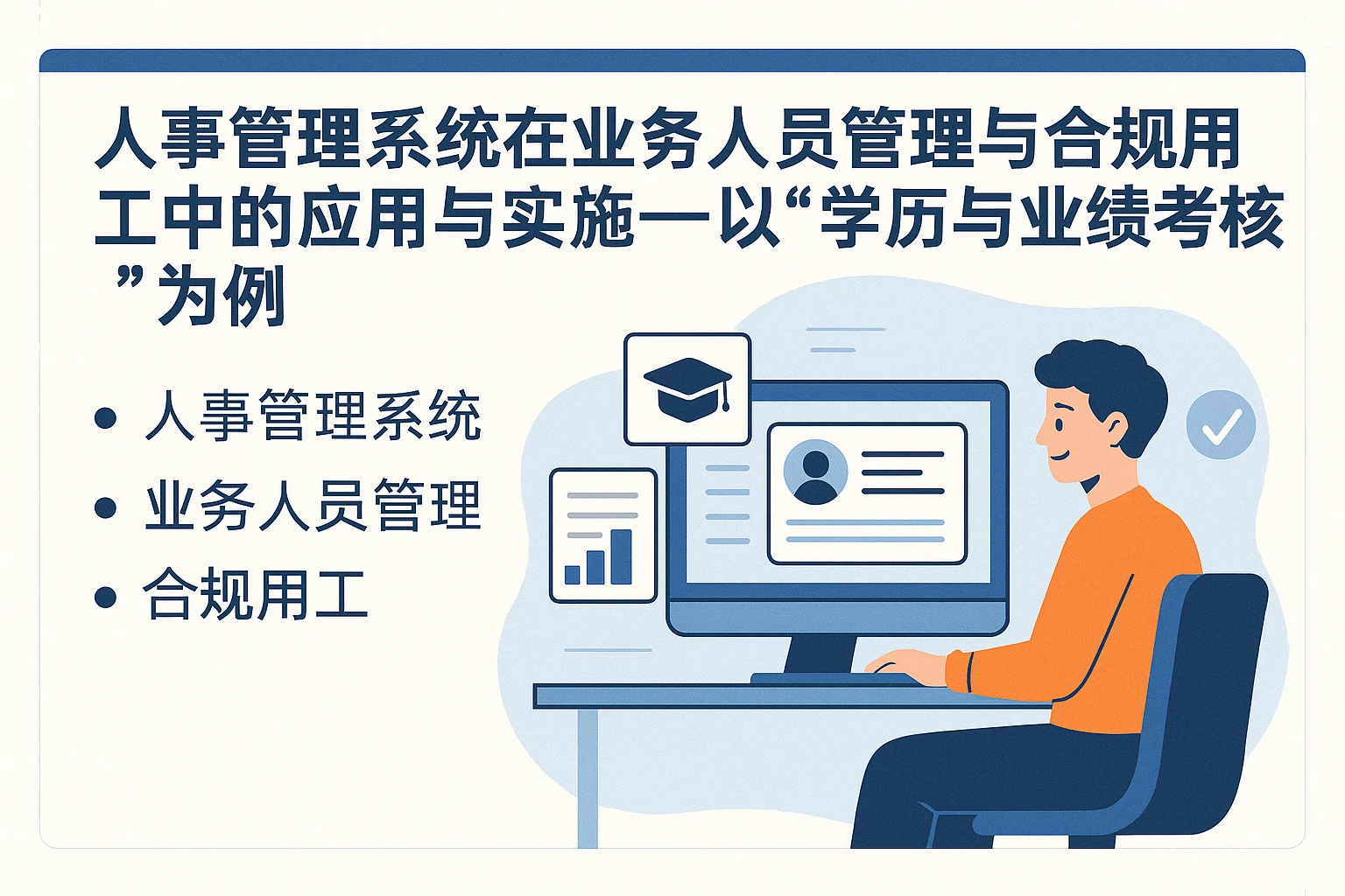 人事管理系统在业务人员管理与合规用工中的应用与实施——以“学历与业绩考核”为例