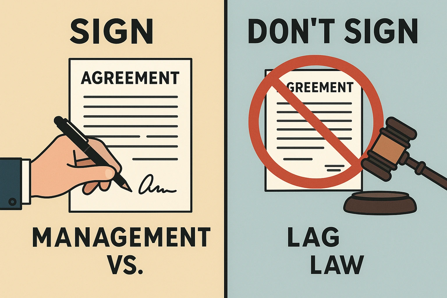 签与不签协议:管理与法律差异