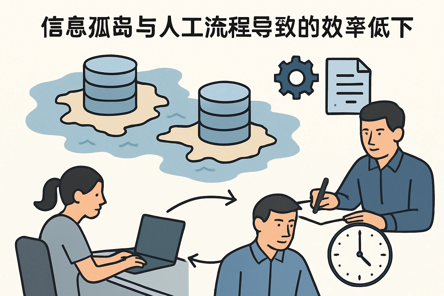 信息孤岛与人工流程导致的效率低下
