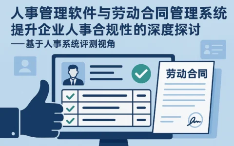 人事管理软件与劳动合同管理系统提升企业人事合规性的深度探讨——基于人事系统评测视角