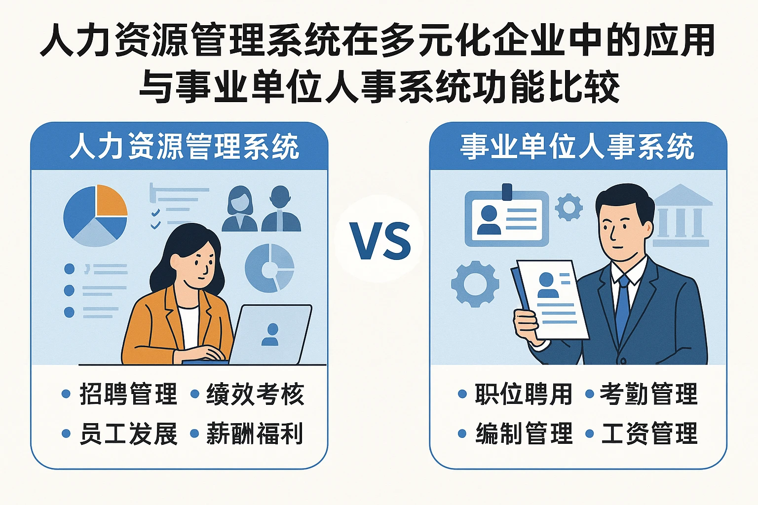 人力资源管理系统在多元化企业中的应用与事业单位人事系统功能比较