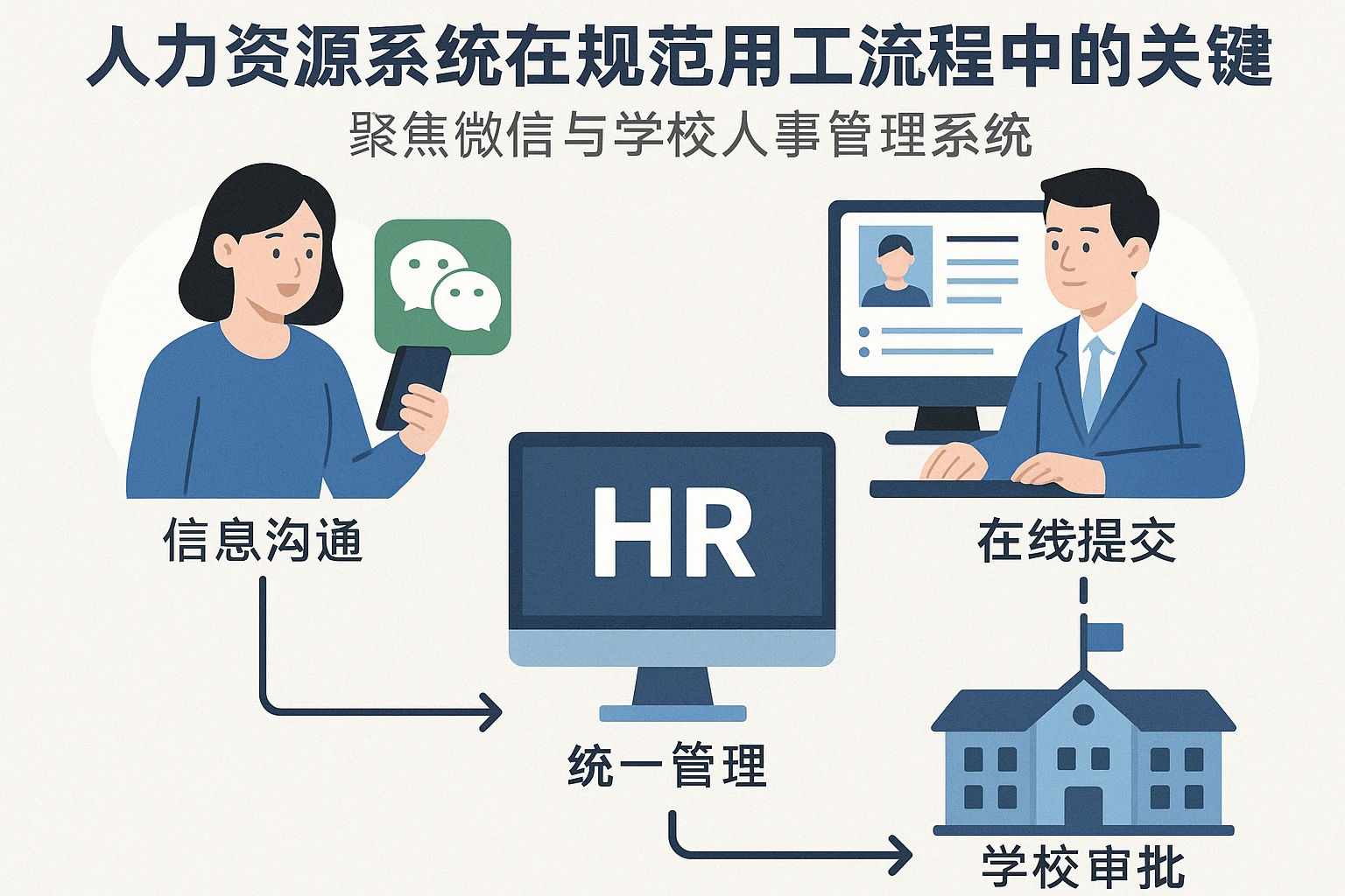人力资源系统在规范用工流程中的关键作用——聚焦微信与学校人事管理系统