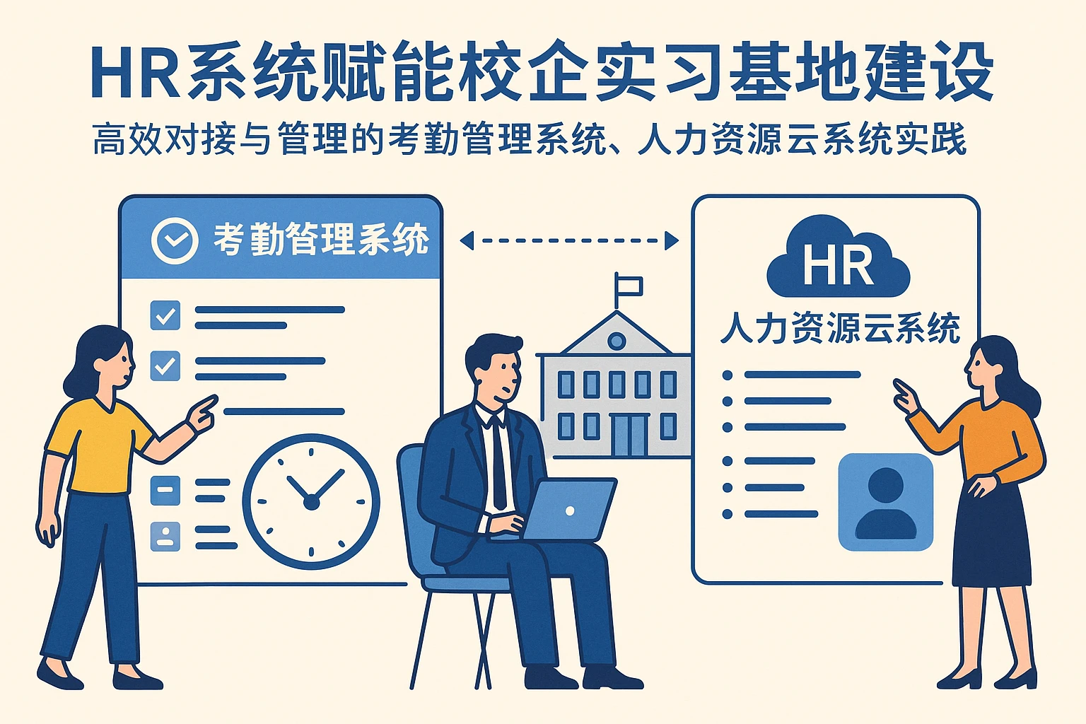 HR系统赋能校企实习基地建设：高效对接与管理的考勤管理系统、人力资源云系统实践