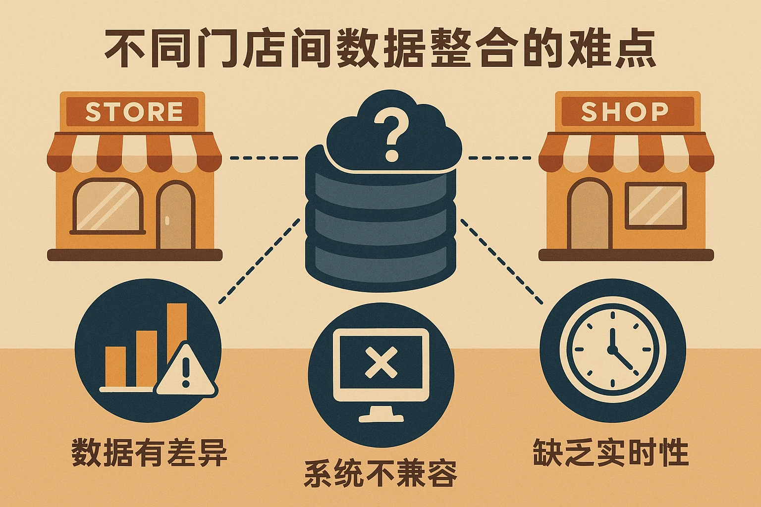 不同门店间数据整合的难点