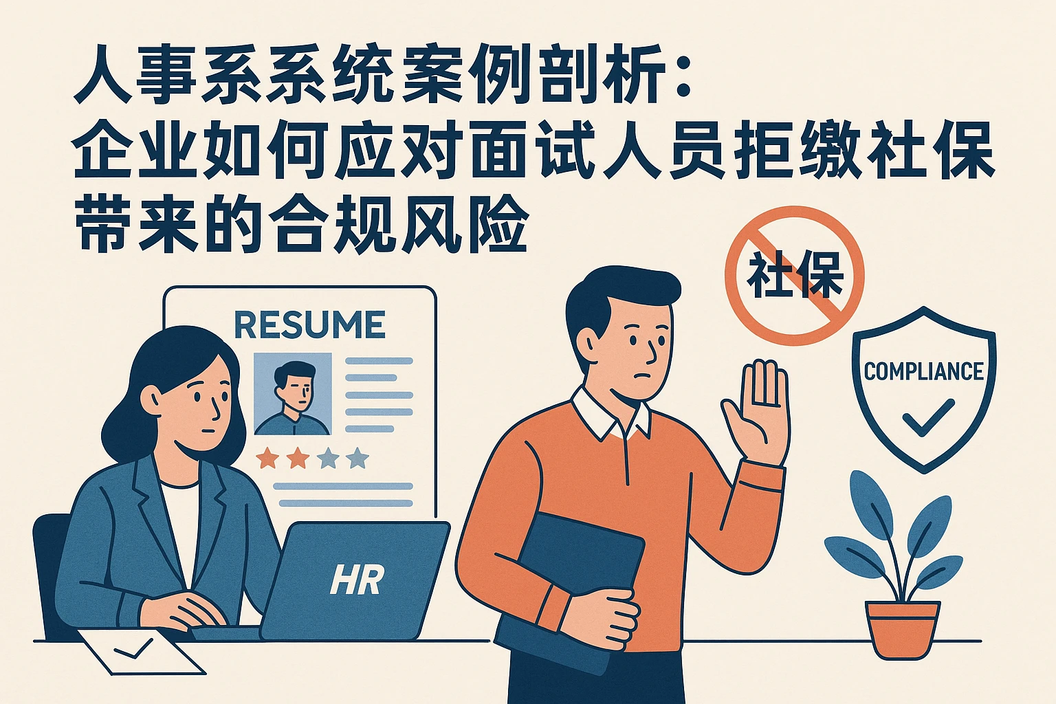 人事系统案例剖析：企业如何应对面试人员拒缴社保带来的合规风险