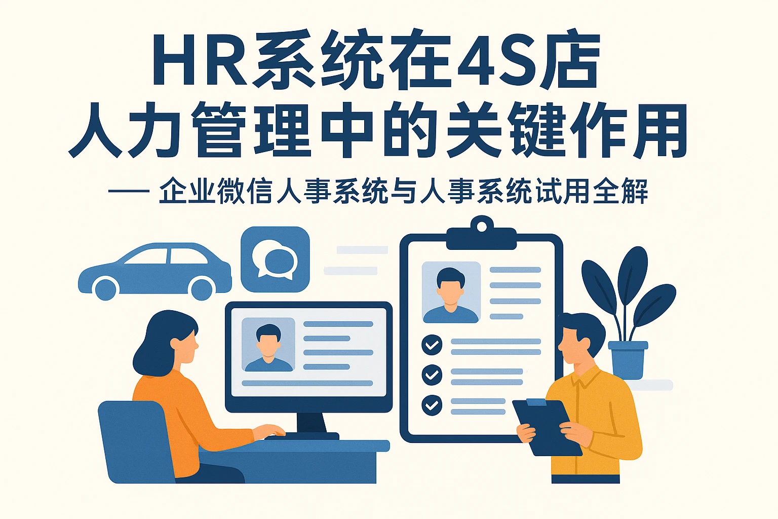 HR系统在4S店人力管理中的关键作用 —— 企业微信人事系统与人事系统试用全解