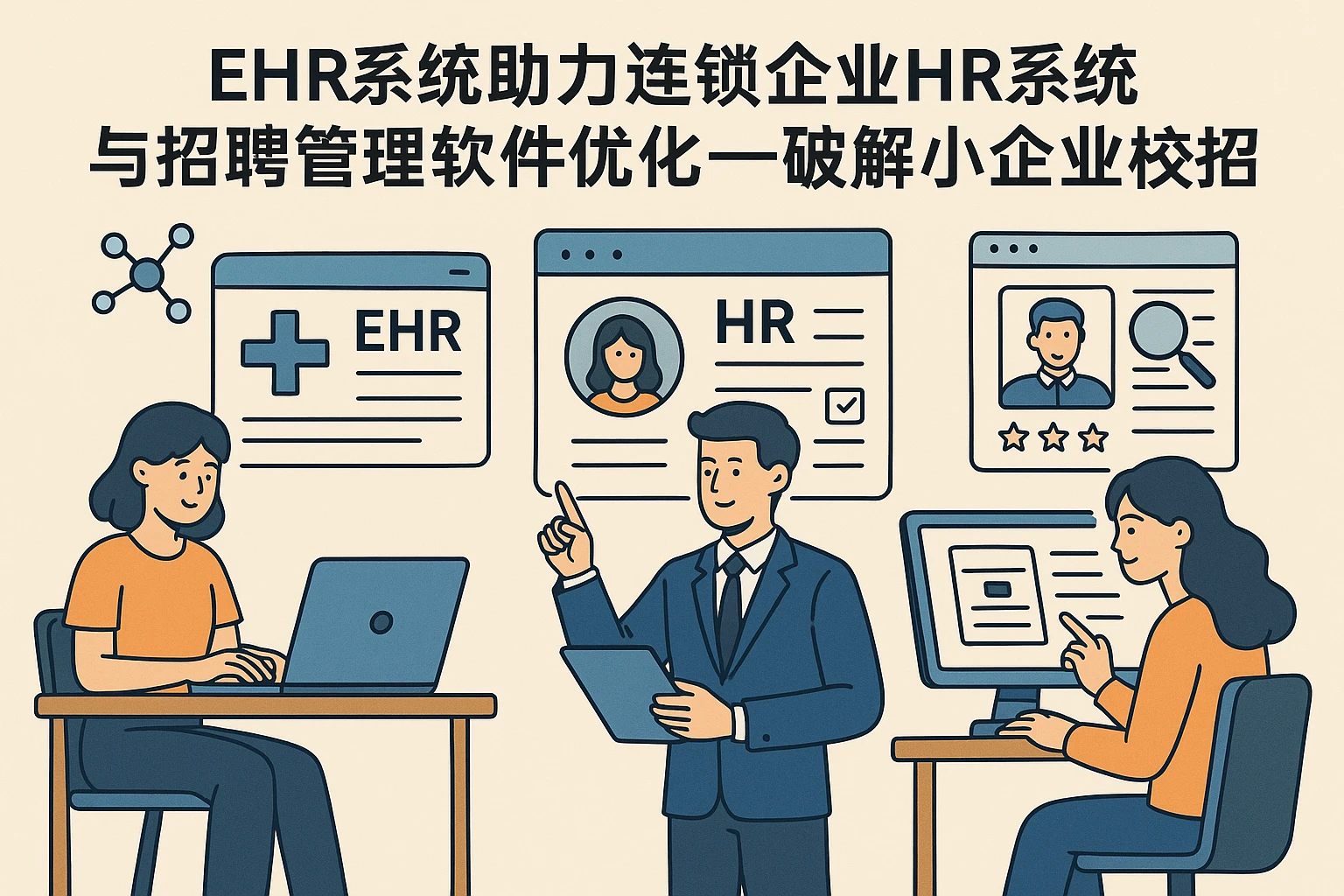 EHR系统助力连锁企业HR系统与招聘管理软件优化——破解小企业校招难题