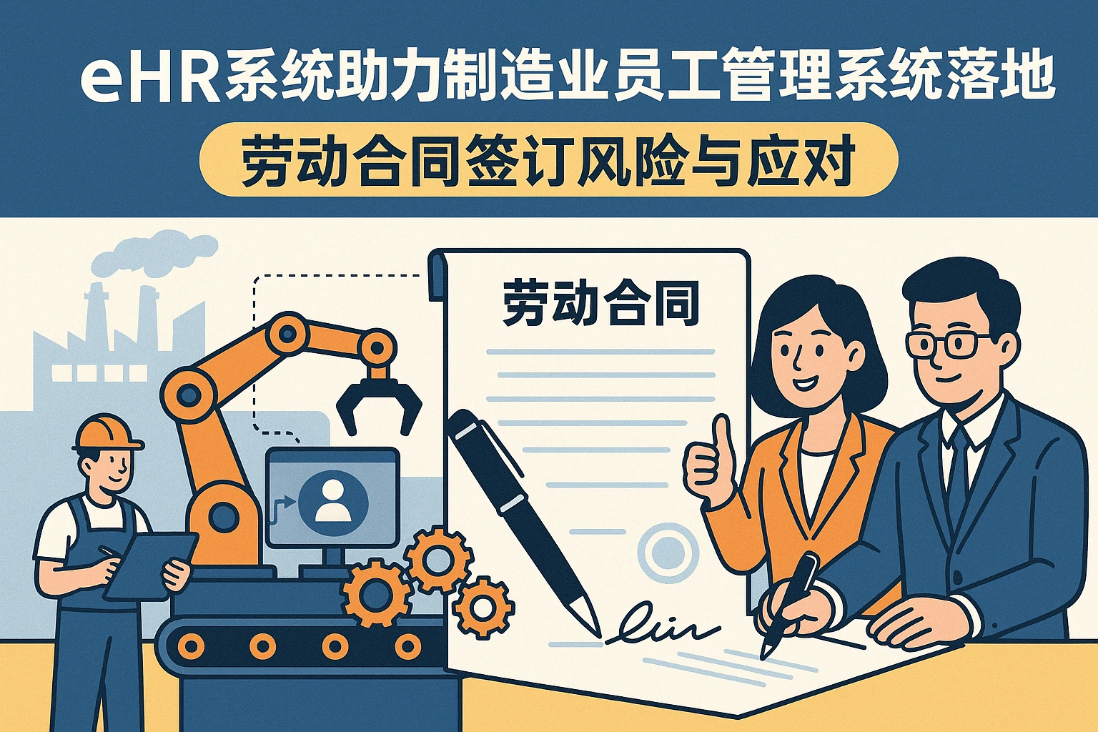 eHR系统助力制造业员工管理系统落地：劳动合同签订风险与应对