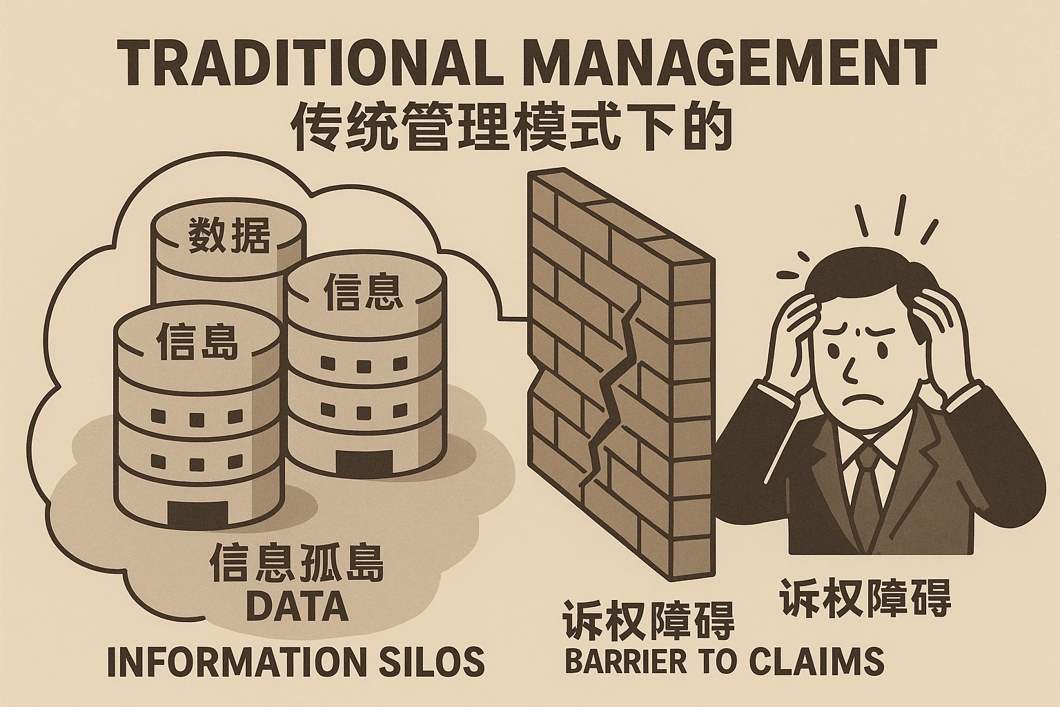 传统管理模式下的信息孤岛与诉权障碍
