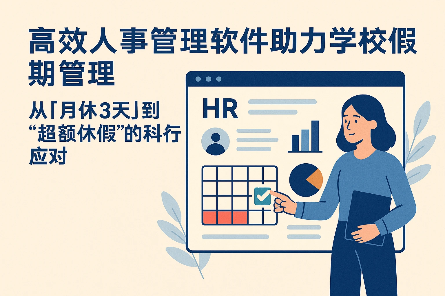 高效人事管理软件助力学校假期管理：从“月休3天”到“超额休假”的科学应对
