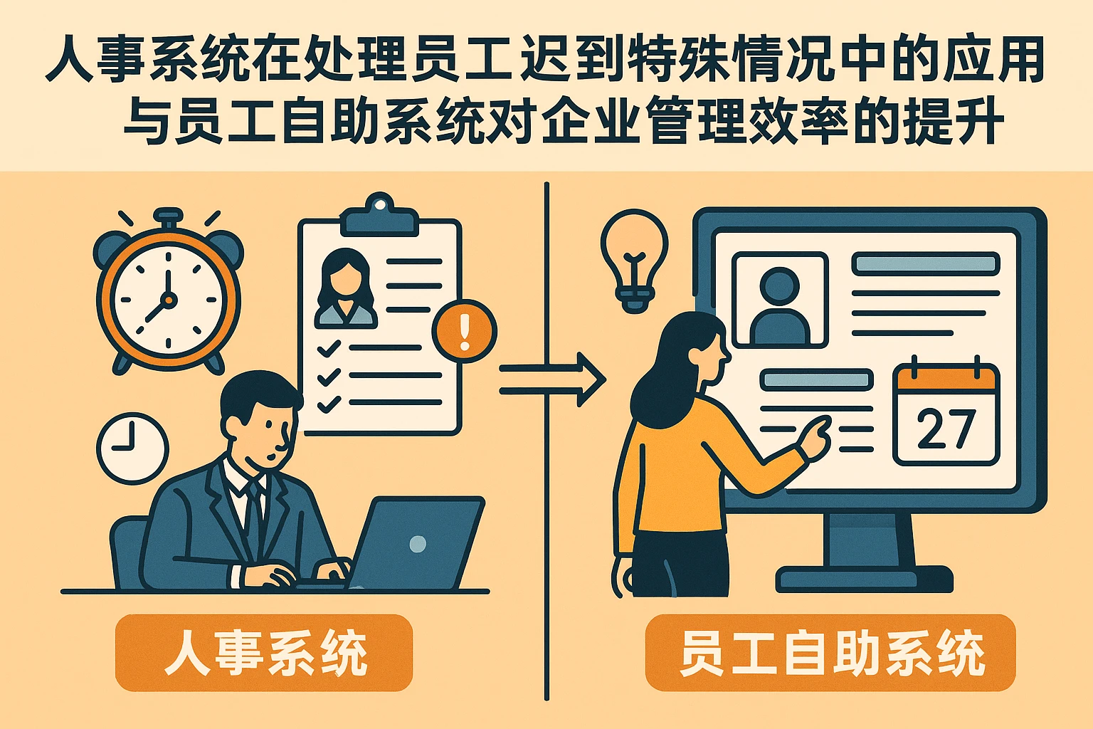 人事系统在处理员工迟到特殊情况中的应用与员工自助系统对企业管理效率的提升