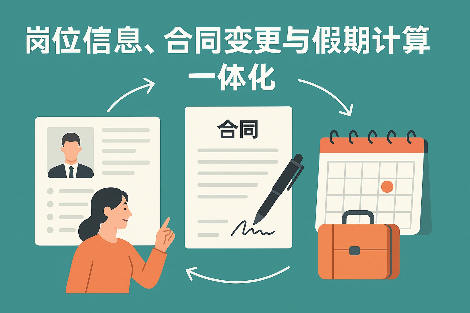 岗位信息、合同变更与假期计算一体化