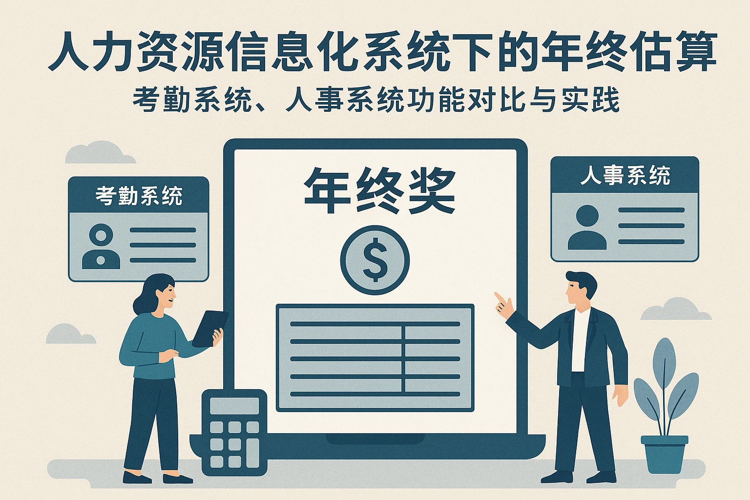 人力资源信息化系统下的年终奖计算：考勤系统、人事系统功能对比与实践