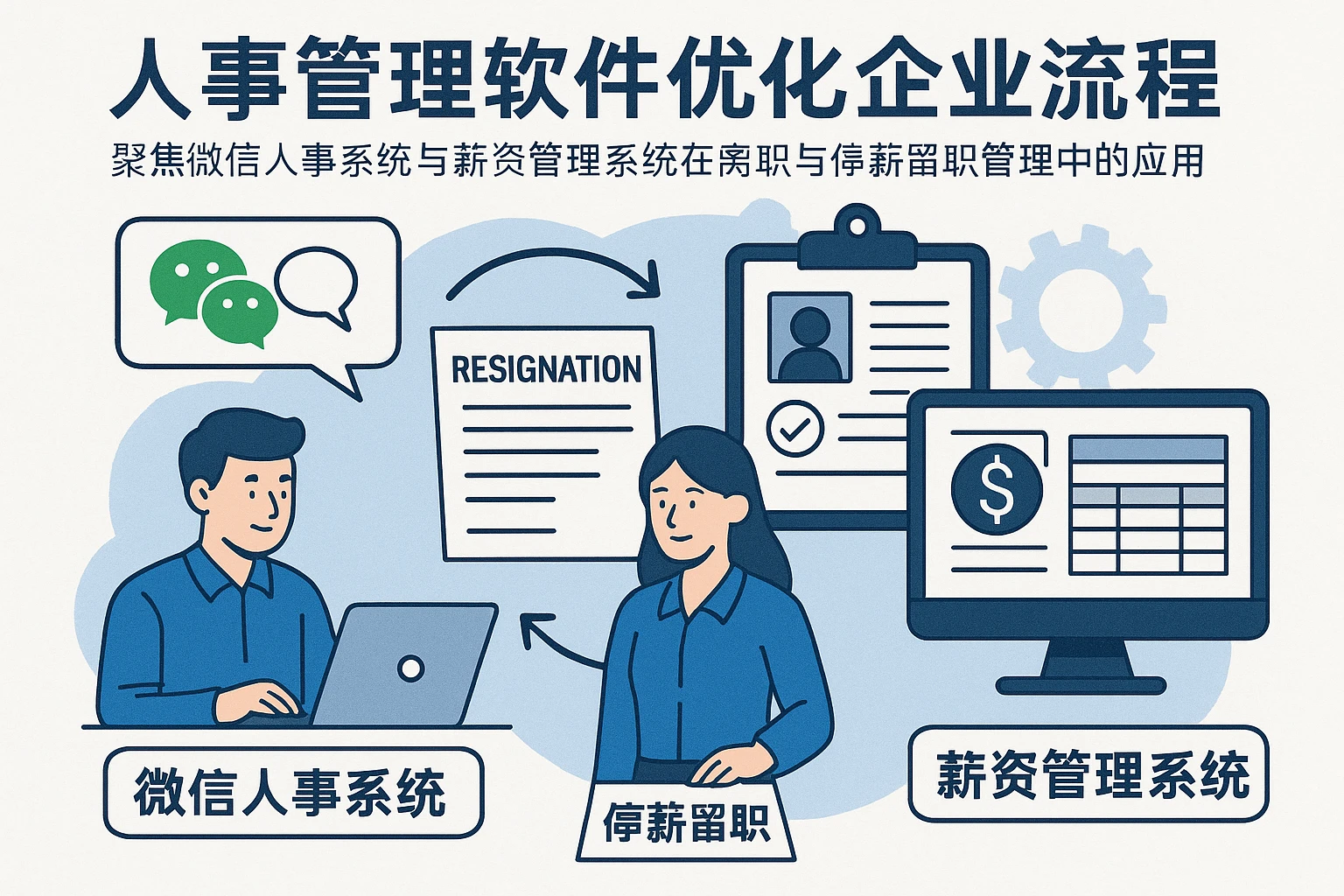人事管理软件优化企业流程：聚焦微信人事系统与薪资管理系统在离职与停薪留职管理中的应用