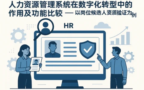 人力资源管理系统在数字化转型中的作用及功能比较 —— 以岗位候选人资质验证为例