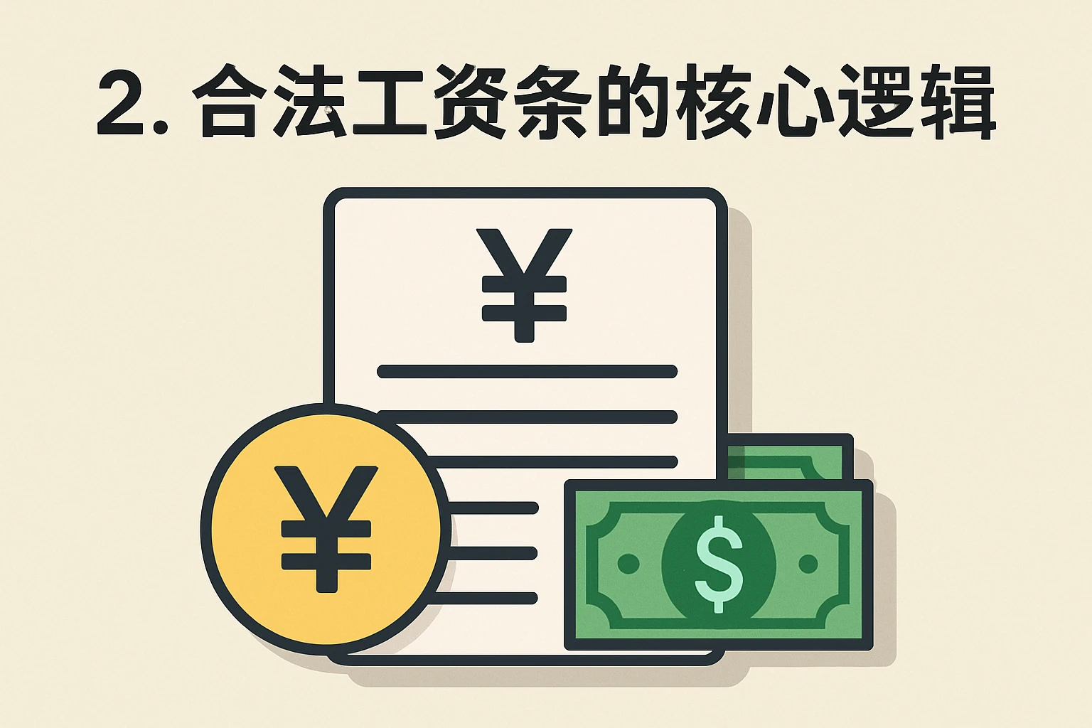 2. 合法工资条的核心逻辑