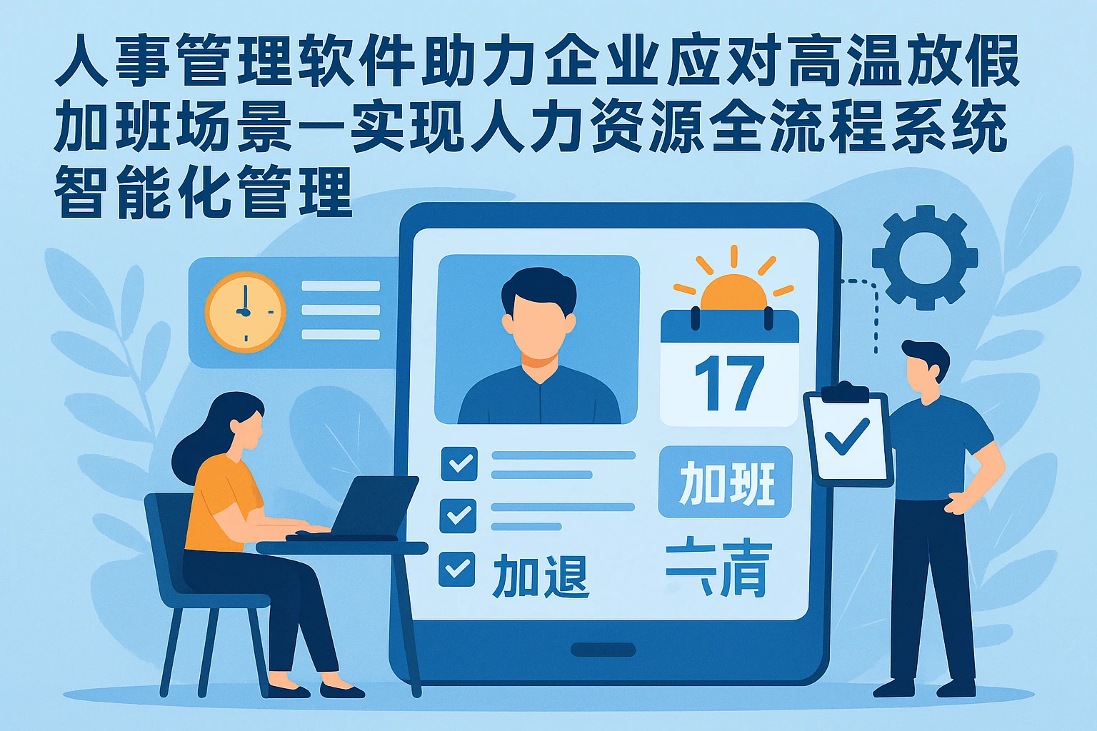 人事管理软件助力企业应对高温放假加班场景——实现人力资源全流程系统智能化管理