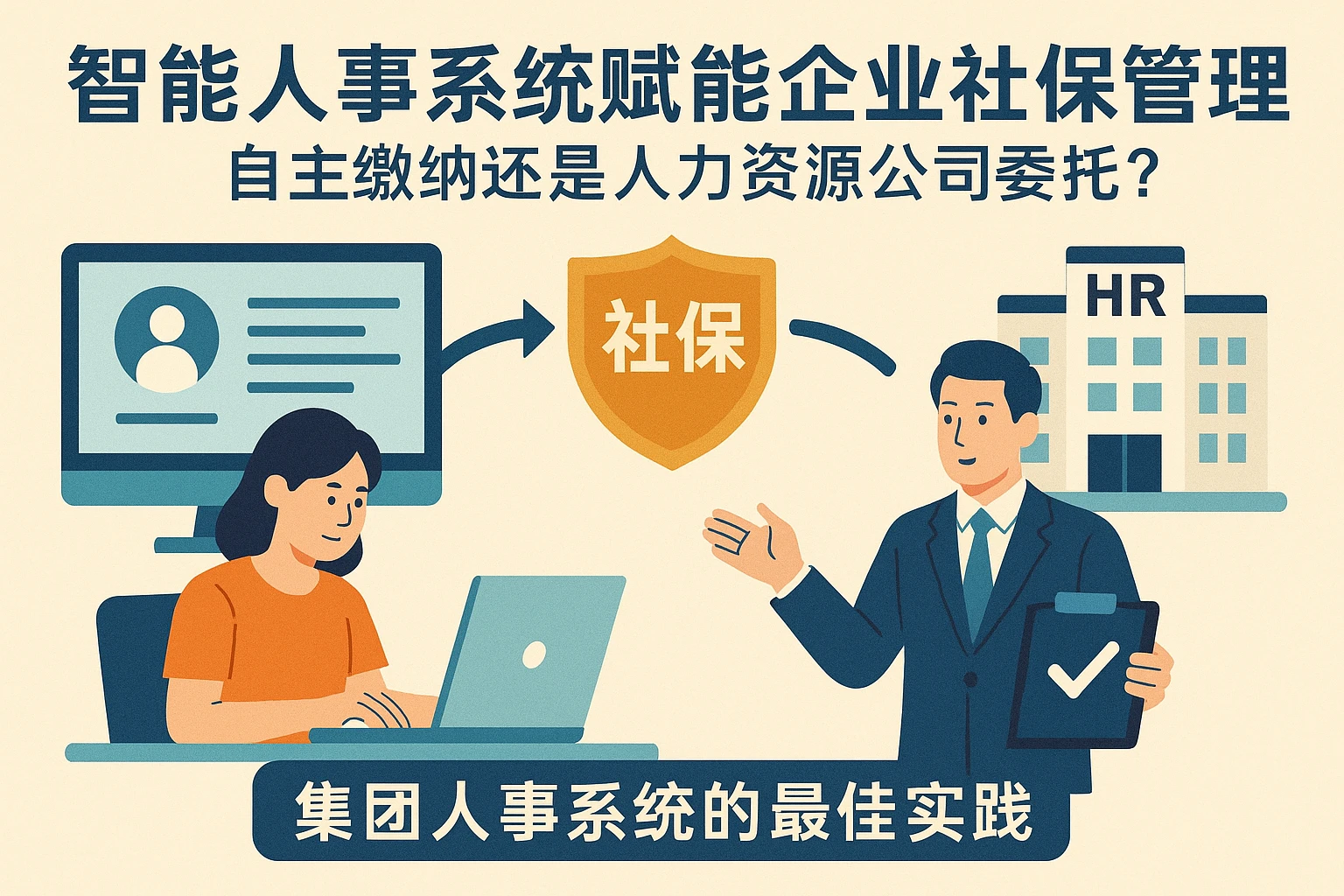 智能人事系统赋能企业社保管理：自主缴纳还是人力资源公司委托？——集团人事系统的最佳实践