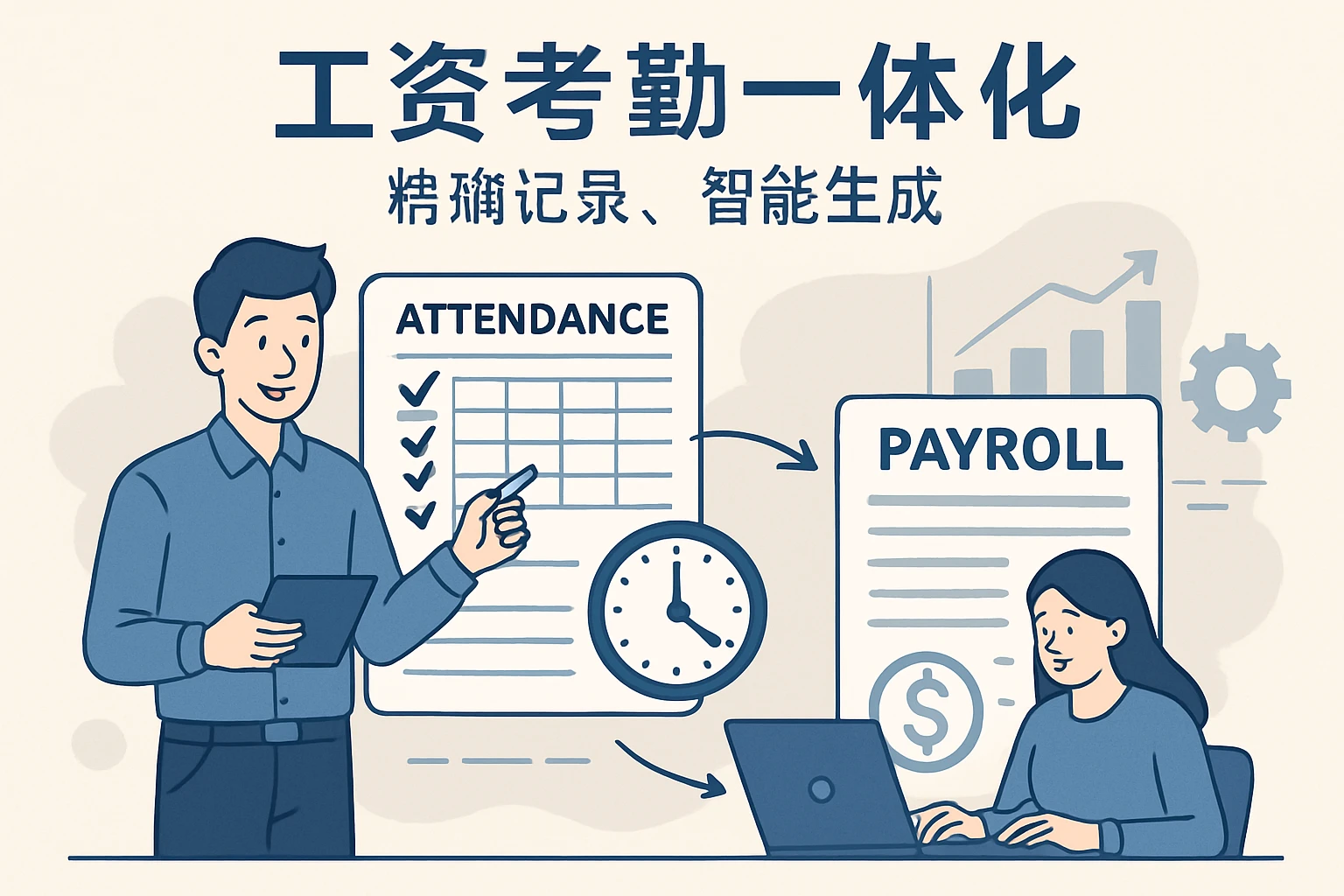 工资考勤一体化——精确记录，智能生成
