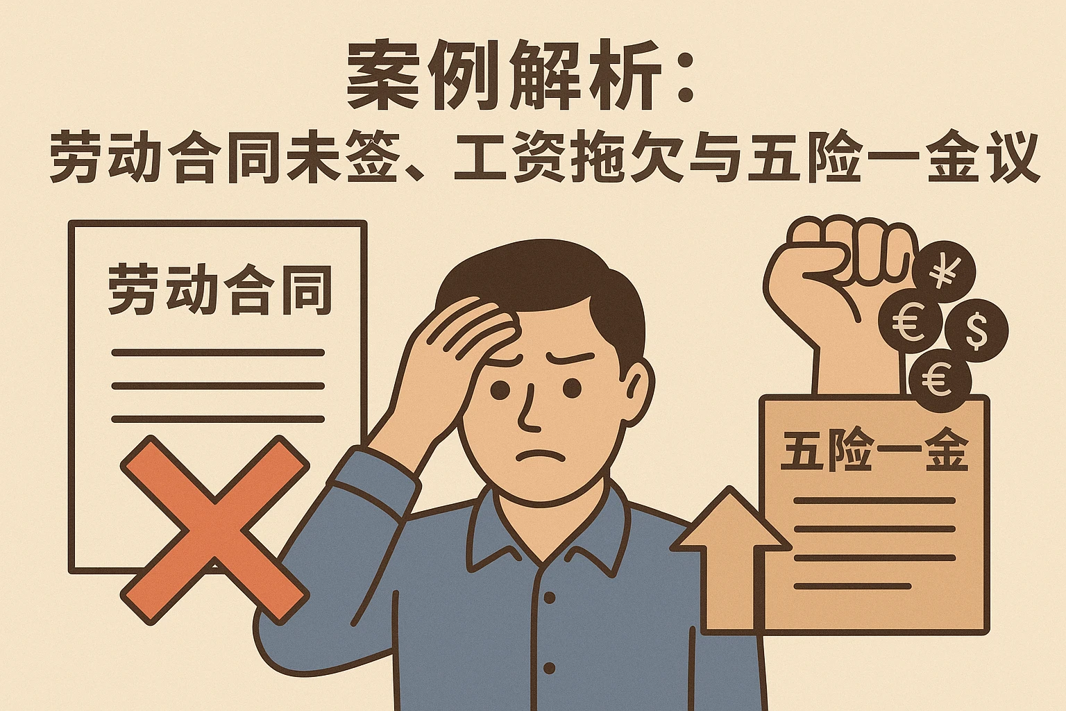 案例解析:劳动合同未签、工资拖欠与五险一金争议