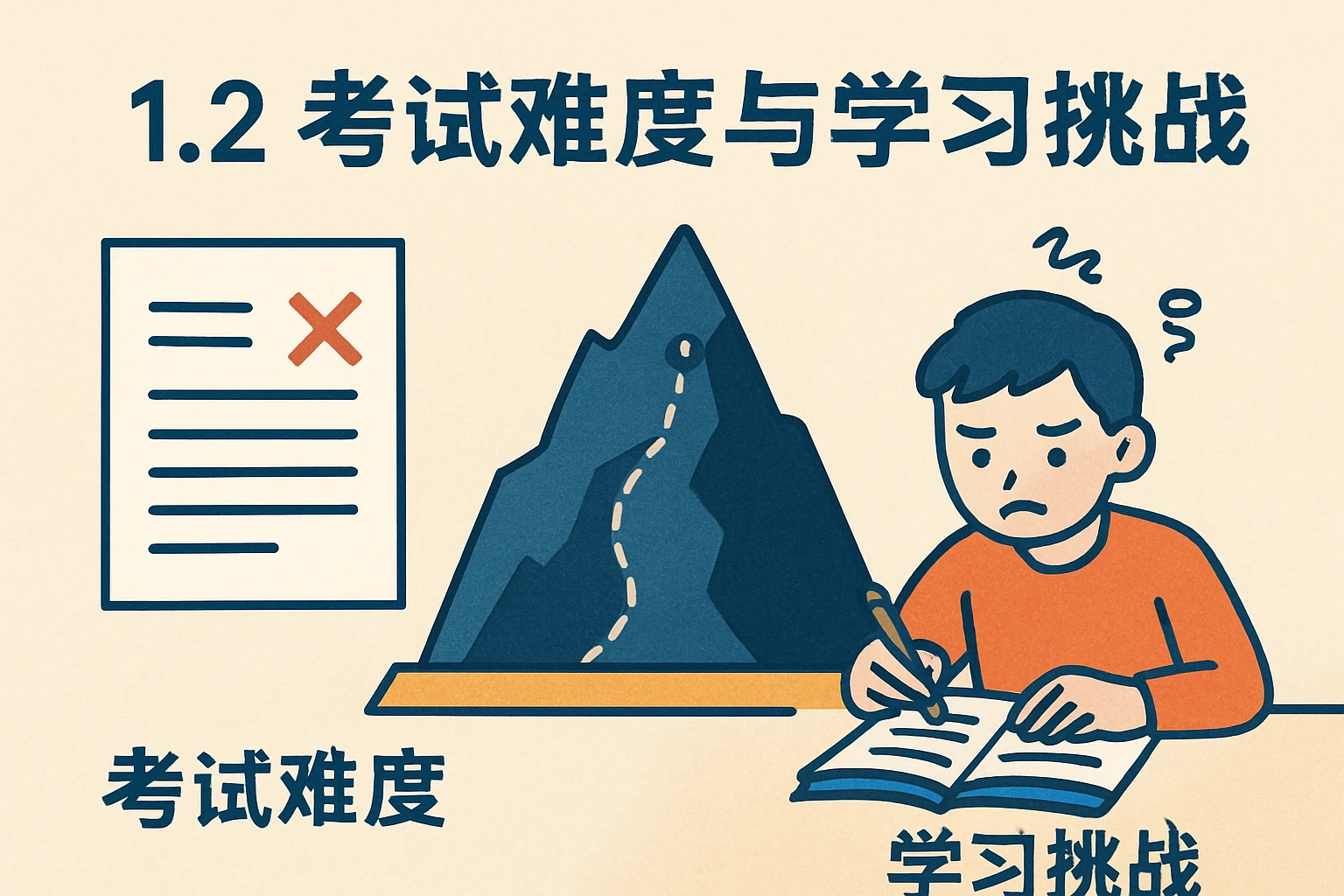 1.2 考试难度与学习挑战