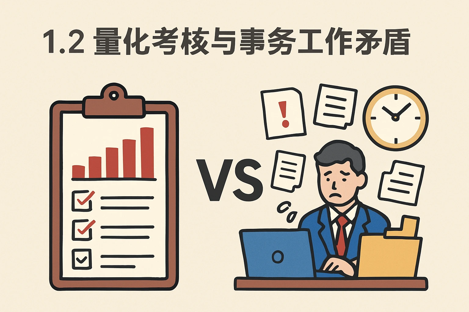 1.2 量化考核与事务工作的矛盾