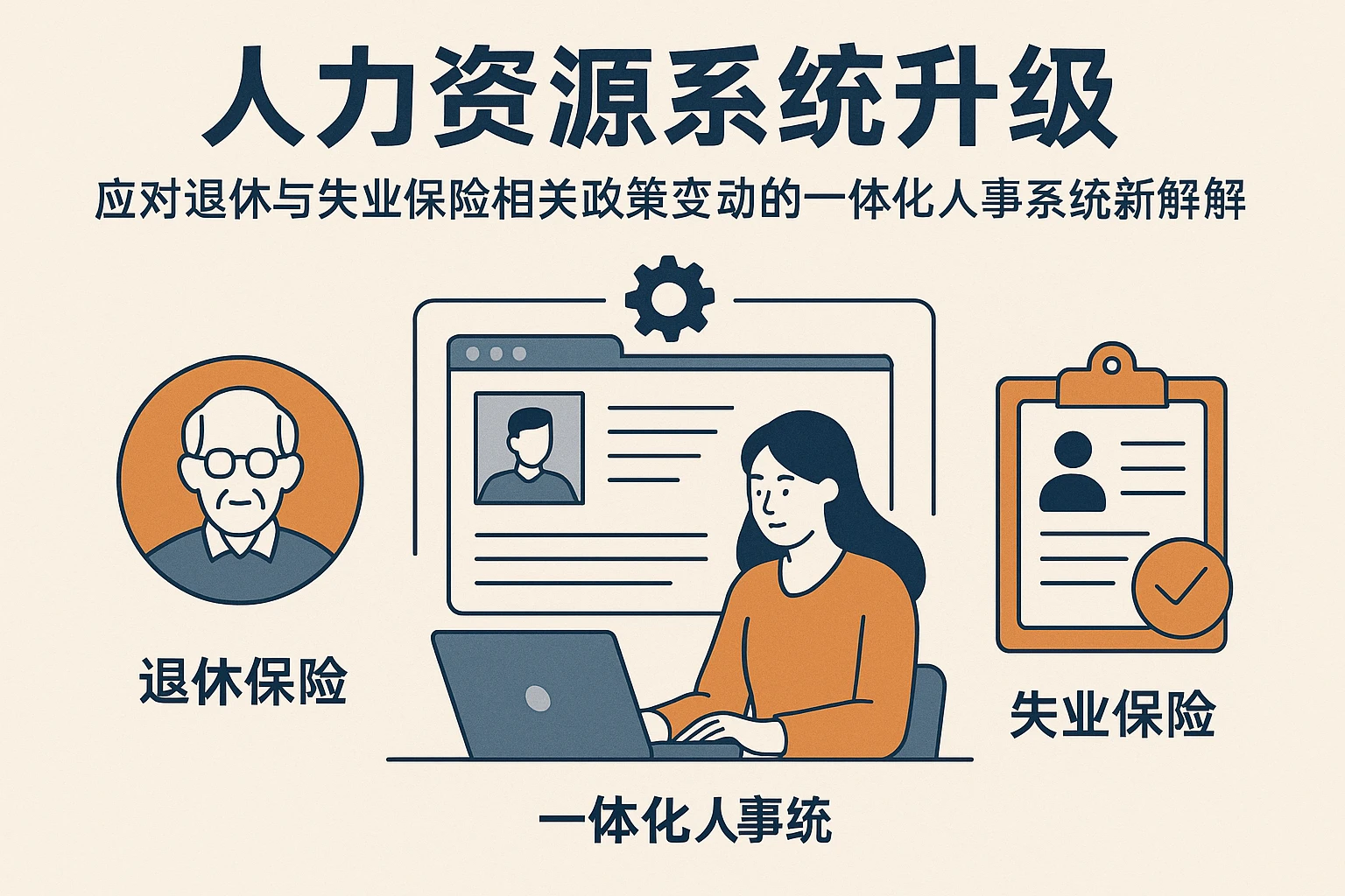 人力资源系统升级：应对退休与失业保险相关政策变动的一体化人事系统新解