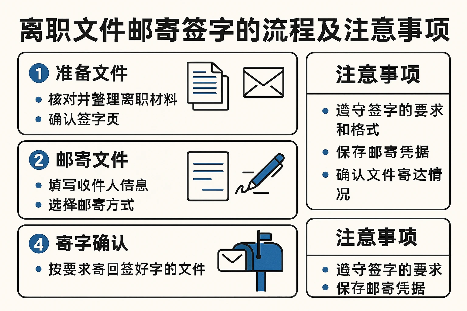 离职文件邮寄签字的流程及注意事项