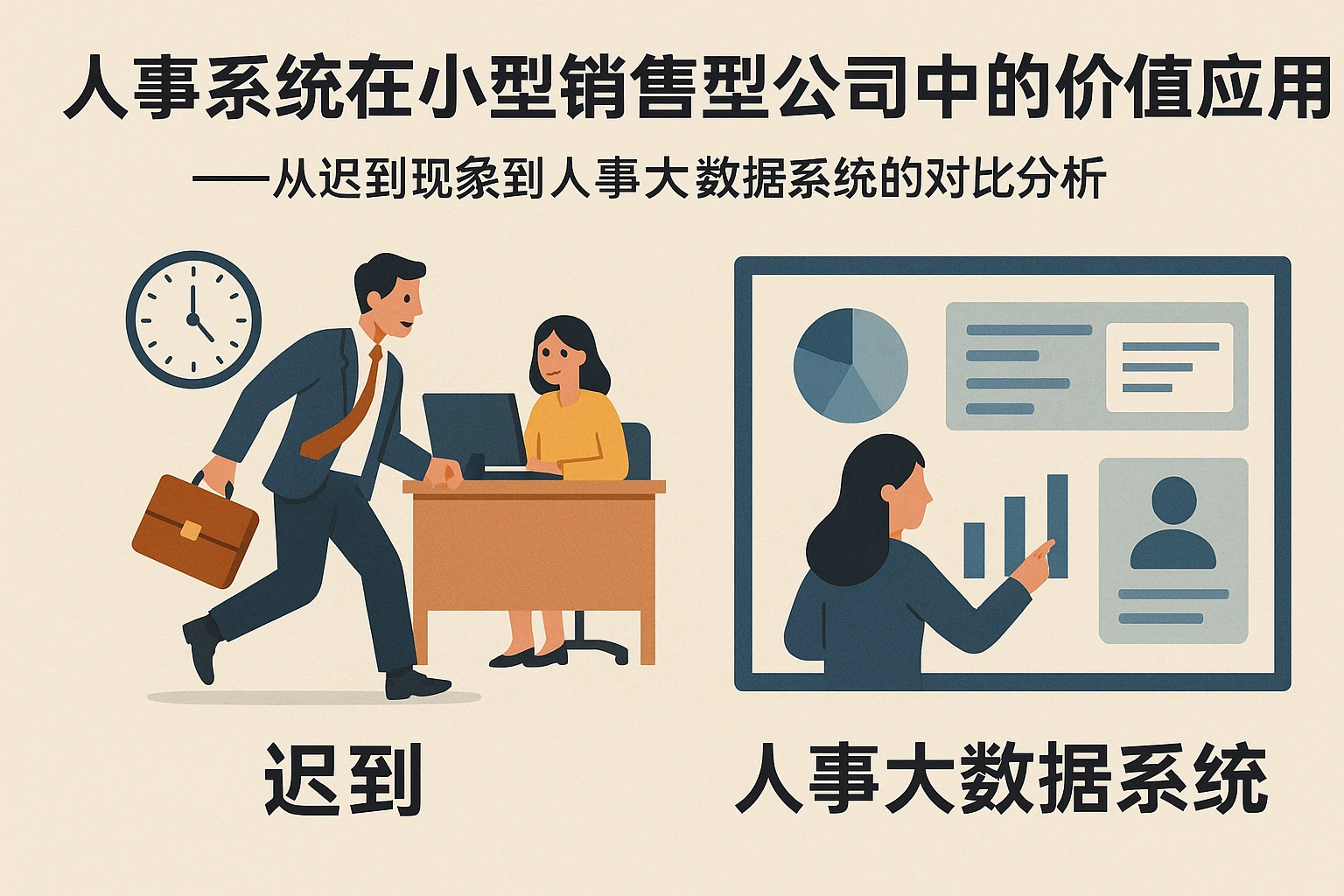 人事系统在小型销售型公司中的价值应用——从迟到现象到人事大数据系统的对比分析