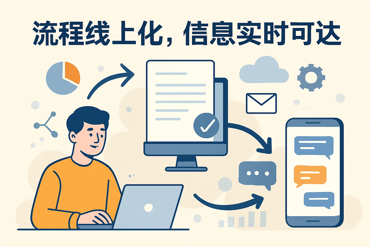 流程线上化，信息实时可达