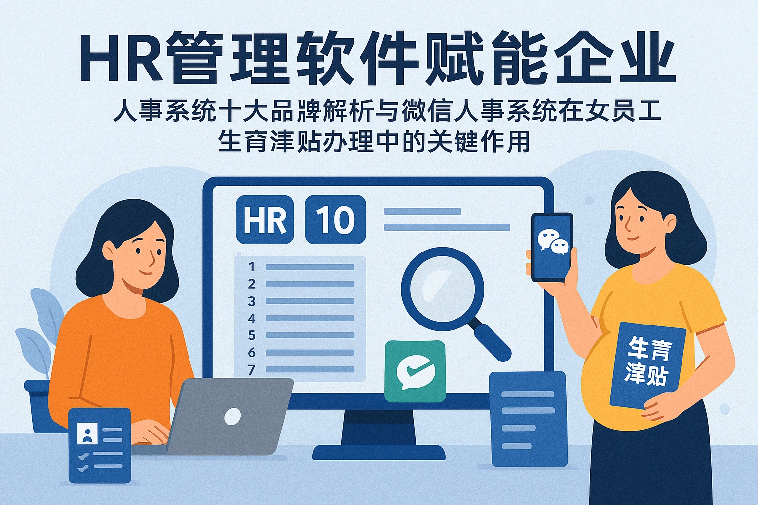 HR管理软件赋能企业：人事系统十大品牌解析与微信人事系统在女员工生育津贴办理中的关键作用