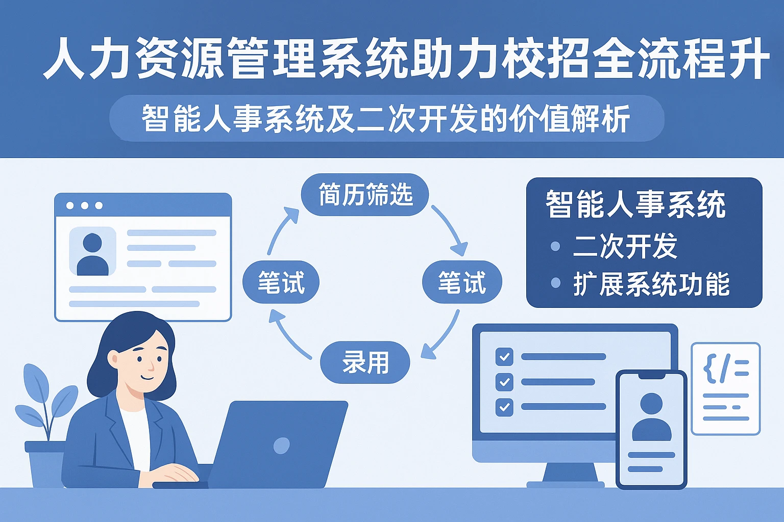 人力资源管理系统助力校招全流程升级——智能人事系统及二次开发的价值解析