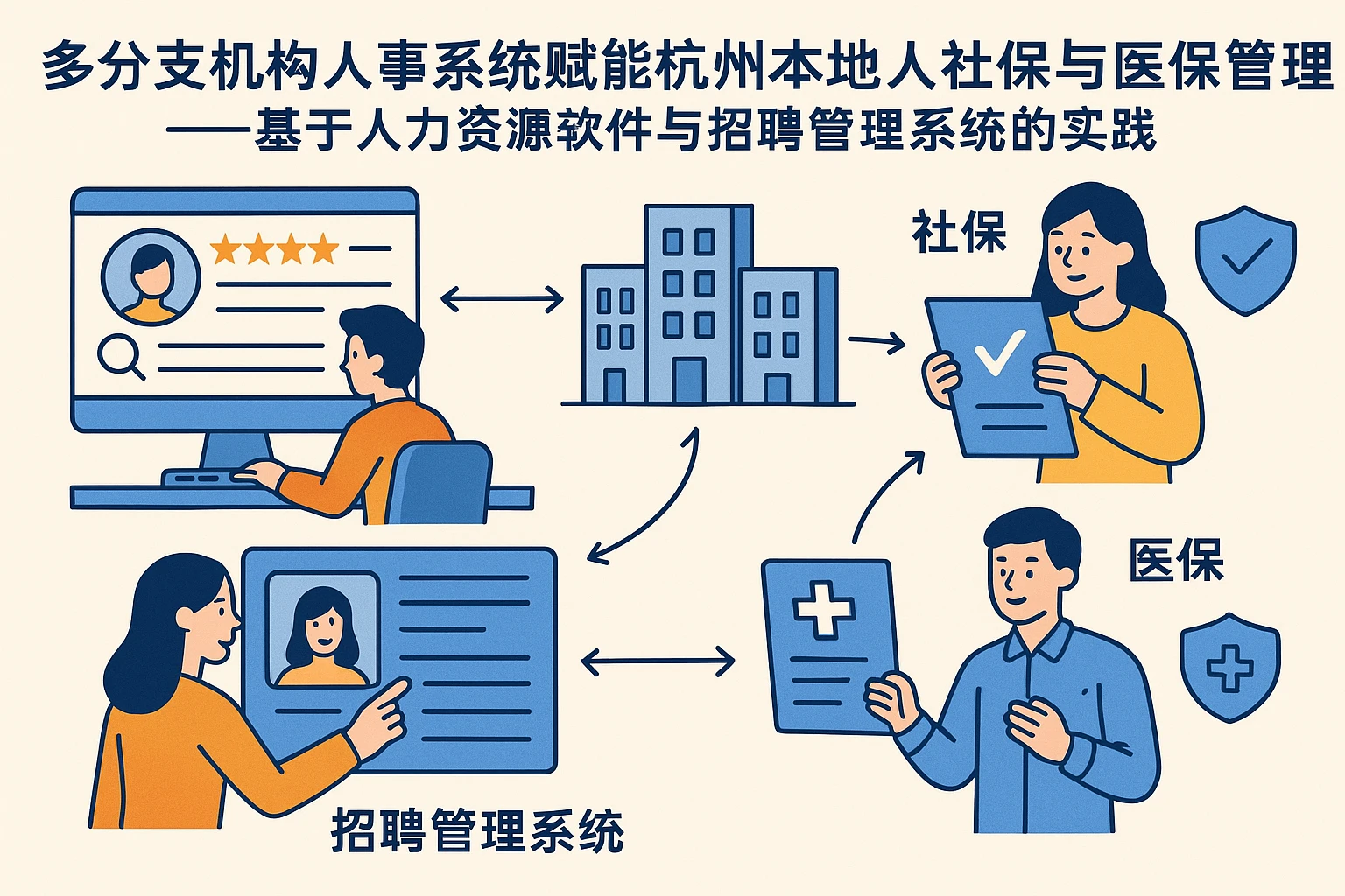 多分支机构人事系统赋能杭州本地人社保与医保管理——基于人力资源软件与招聘管理系统的实践
