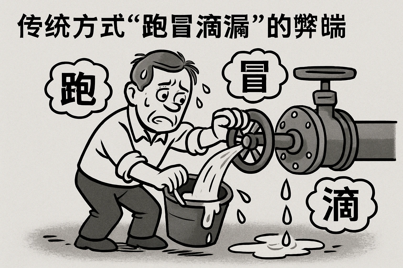 传统方式“跑冒滴漏”的弊端