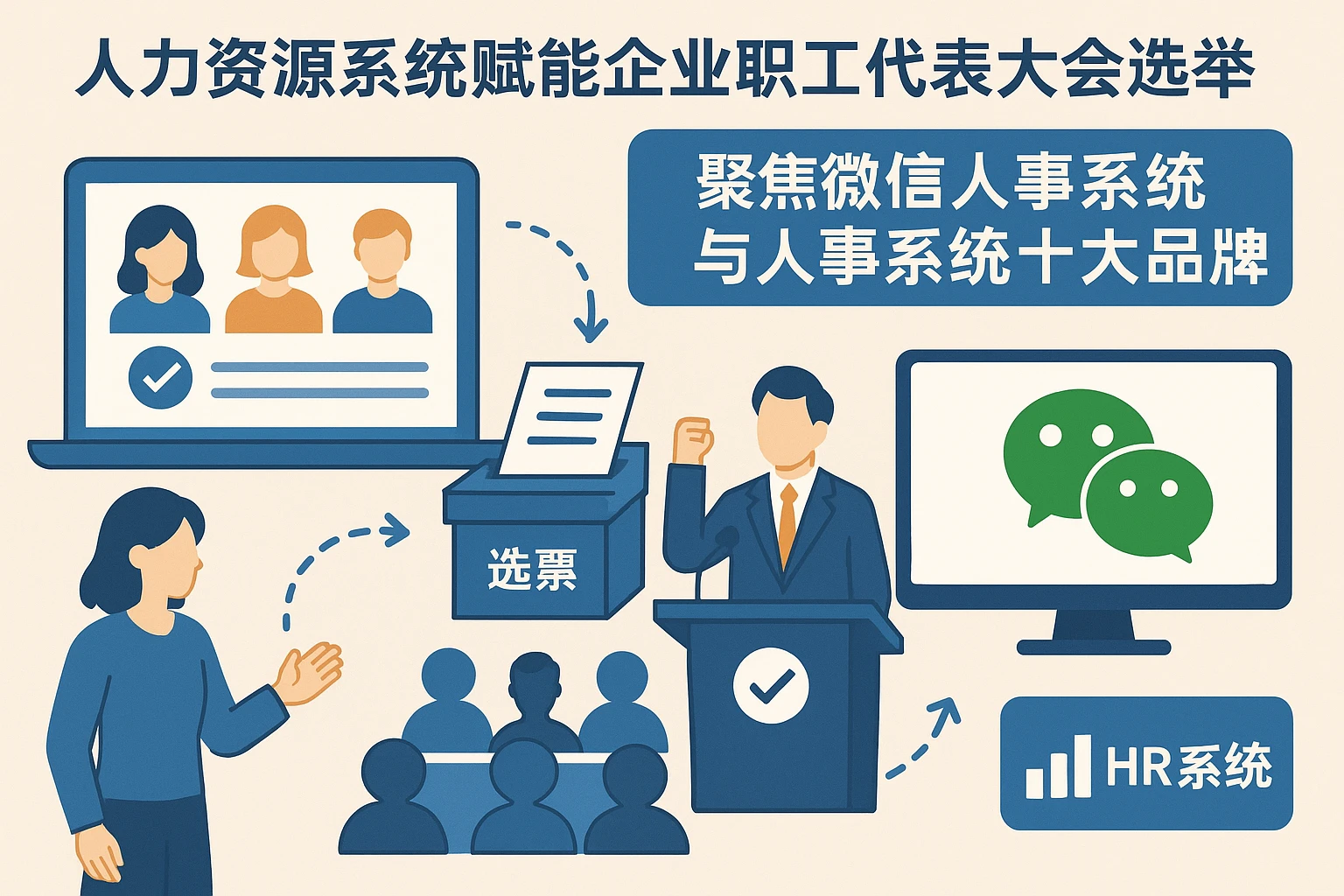 人力资源系统赋能企业职工代表大会选举全流程——聚焦微信人事系统与人事系统十大品牌