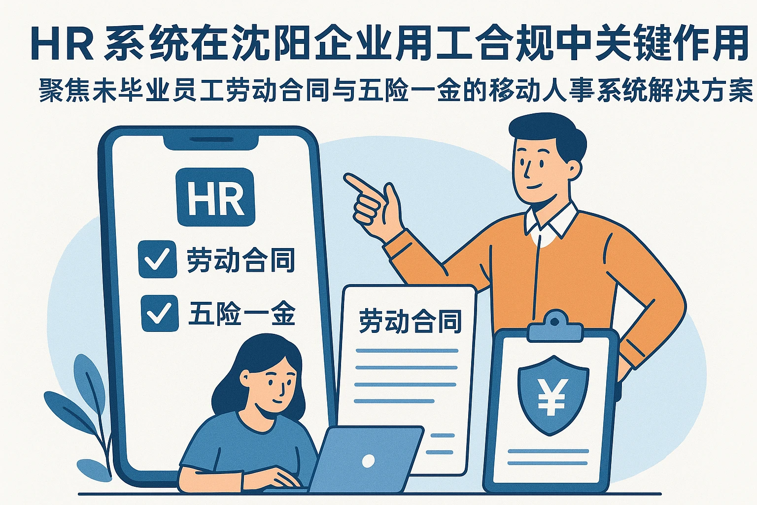 HR系统在沈阳企业用工合规中的关键作用——聚焦未毕业员工劳动合同与五险一金的移动人事系统解决方案