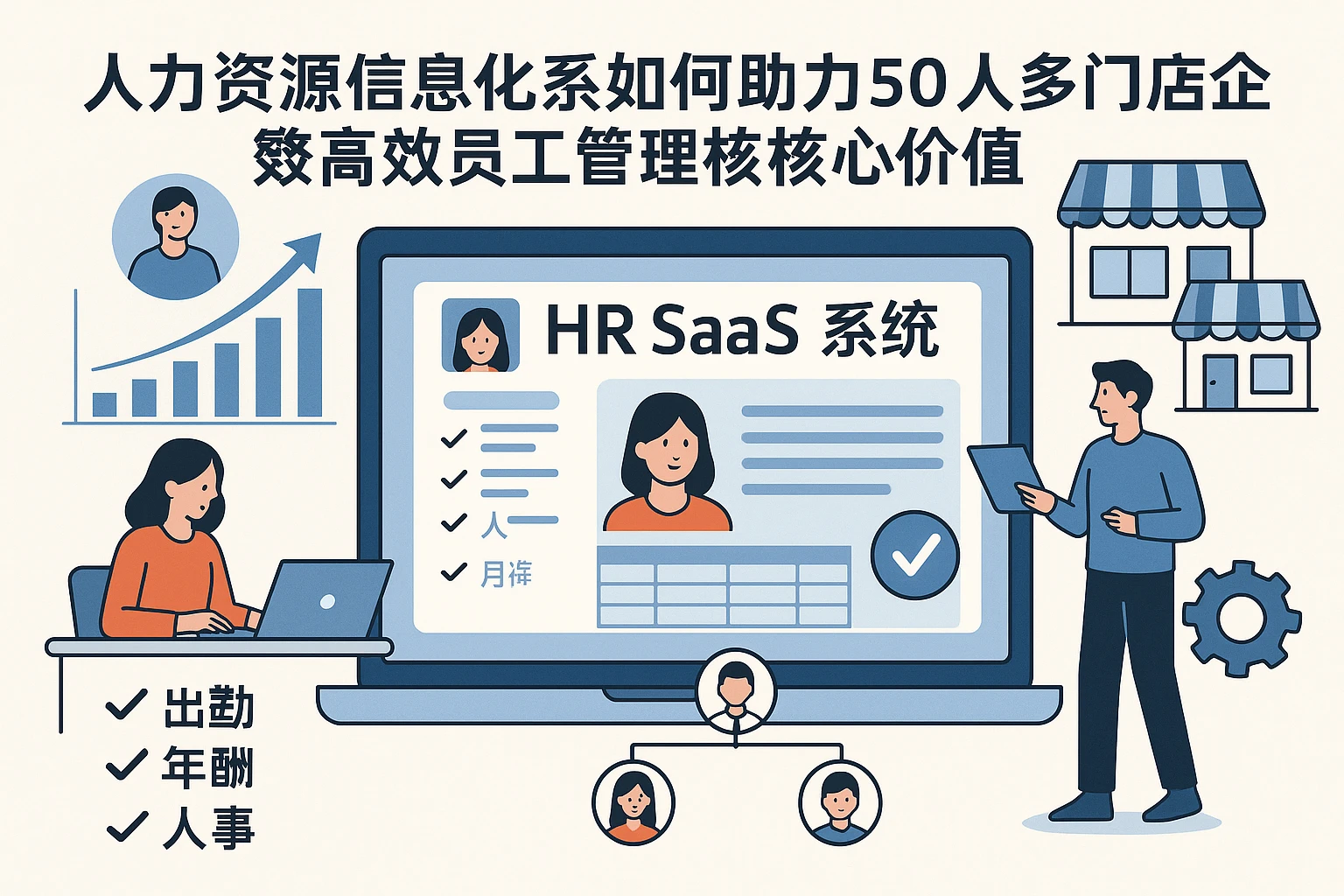 人力资源信息化系统如何助力50人多门店企业高效员工管理：聚焦人事SaaS系统的核心价值