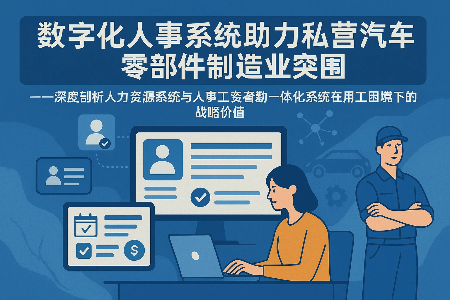 数字化人事系统助力私营汽车零部件制造业突围——深度剖析人力资源系统与人事工资考勤一体化系统在用工困境下的战略价值