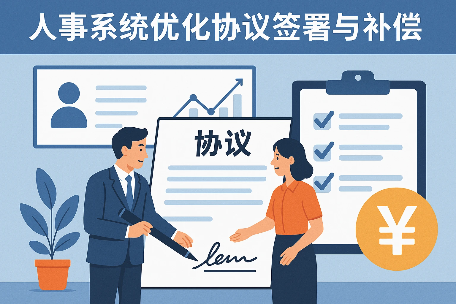 人事系统优化协议签署与补偿管理