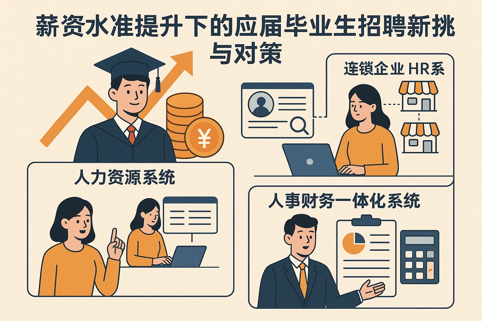 薪资水准提升下的应届毕业生招聘新挑战与对策——以人力资源系统、连锁企业HR系统及人事财务一体化系统为核心