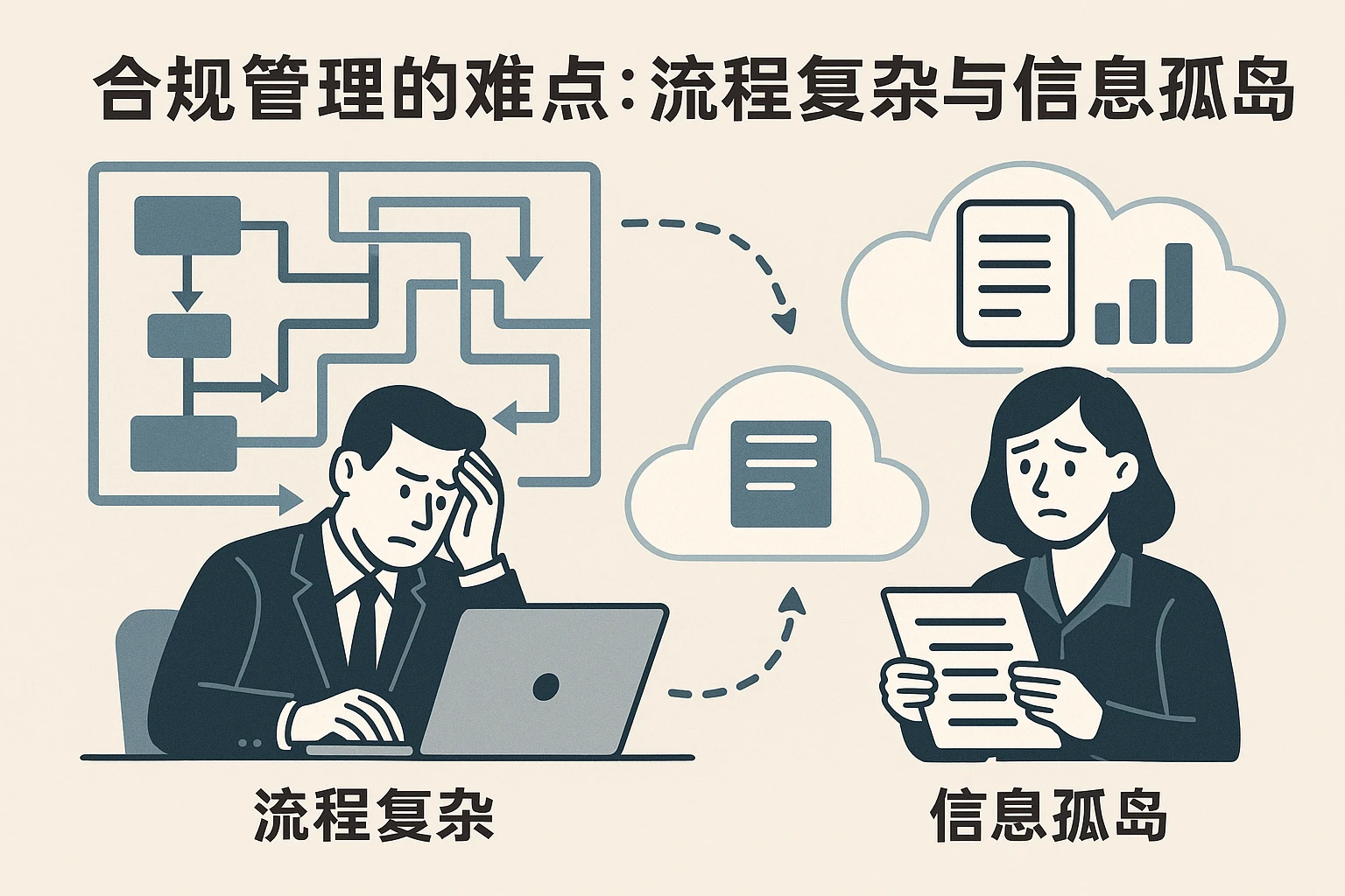 合规管理的难点:流程复杂与信息孤岛