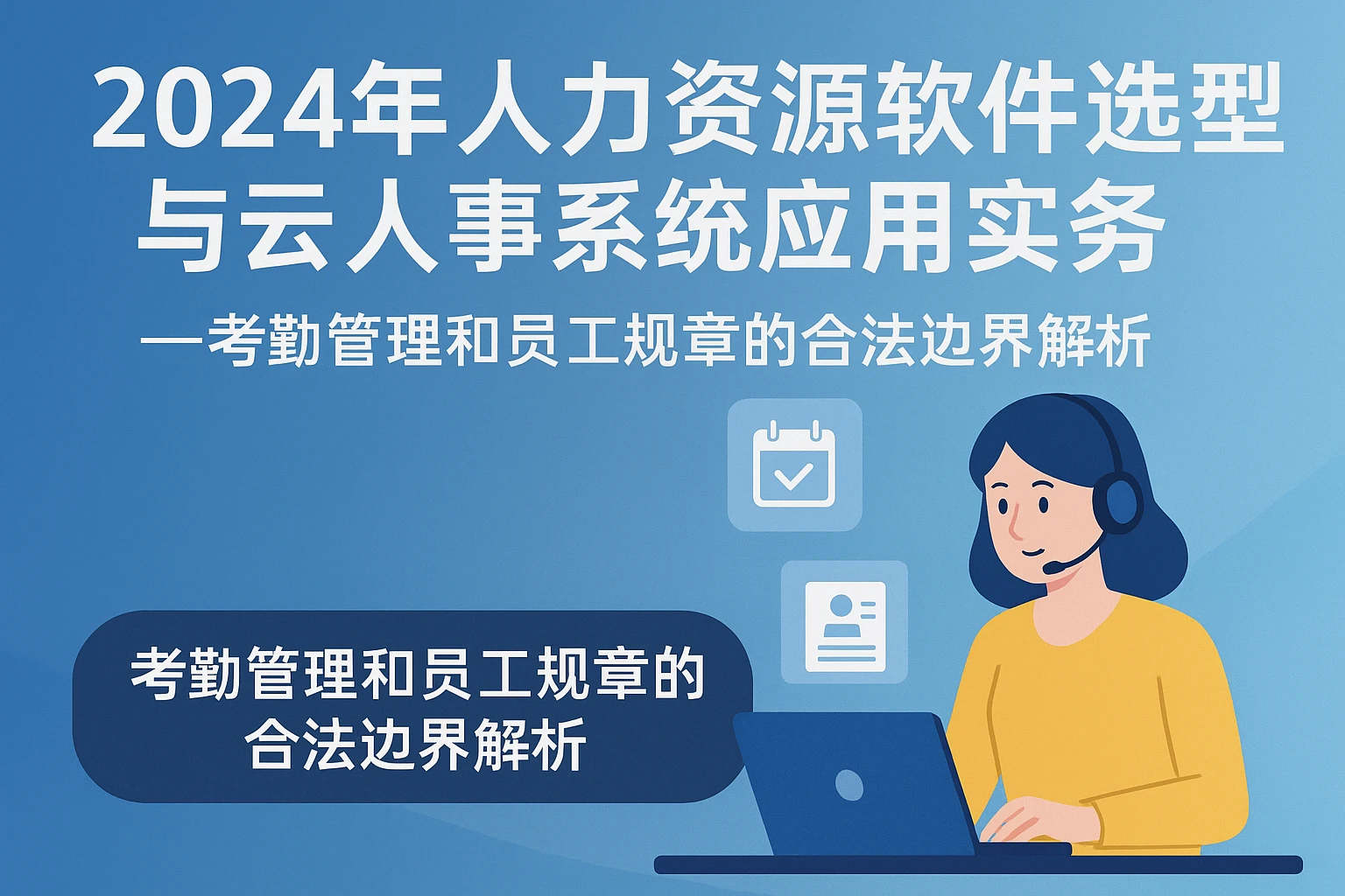 2024年人力资源软件选型与云人事系统应用实务——考勤管理和员工规章的合法边界解析