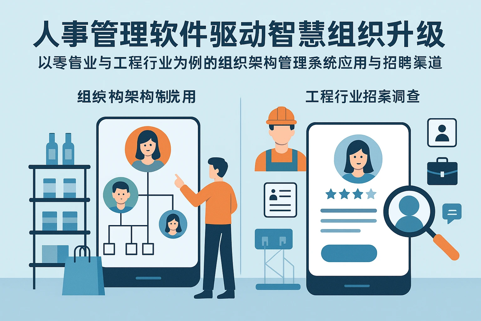 人事管理软件驱动智慧组织升级——以零售业与工程行业为例的组织架构管理系统应用与招聘渠道探析