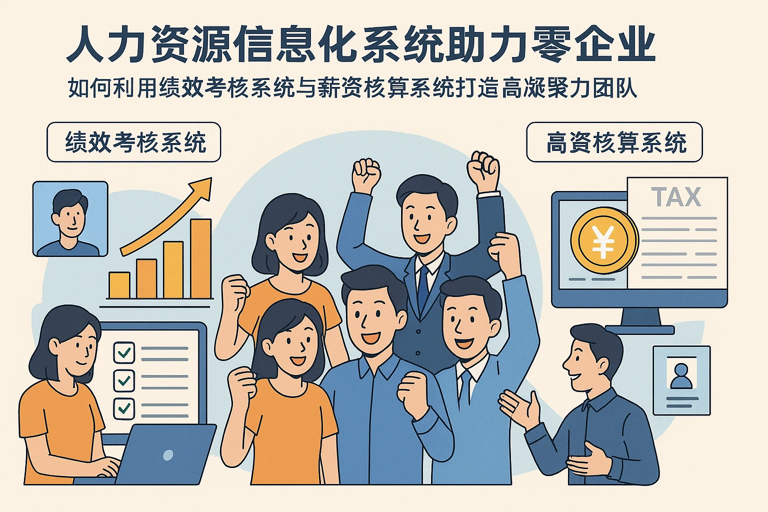 人力资源信息化系统助力零售企业：如何利用绩效考核系统与薪资核算系统打造高凝聚力团队
