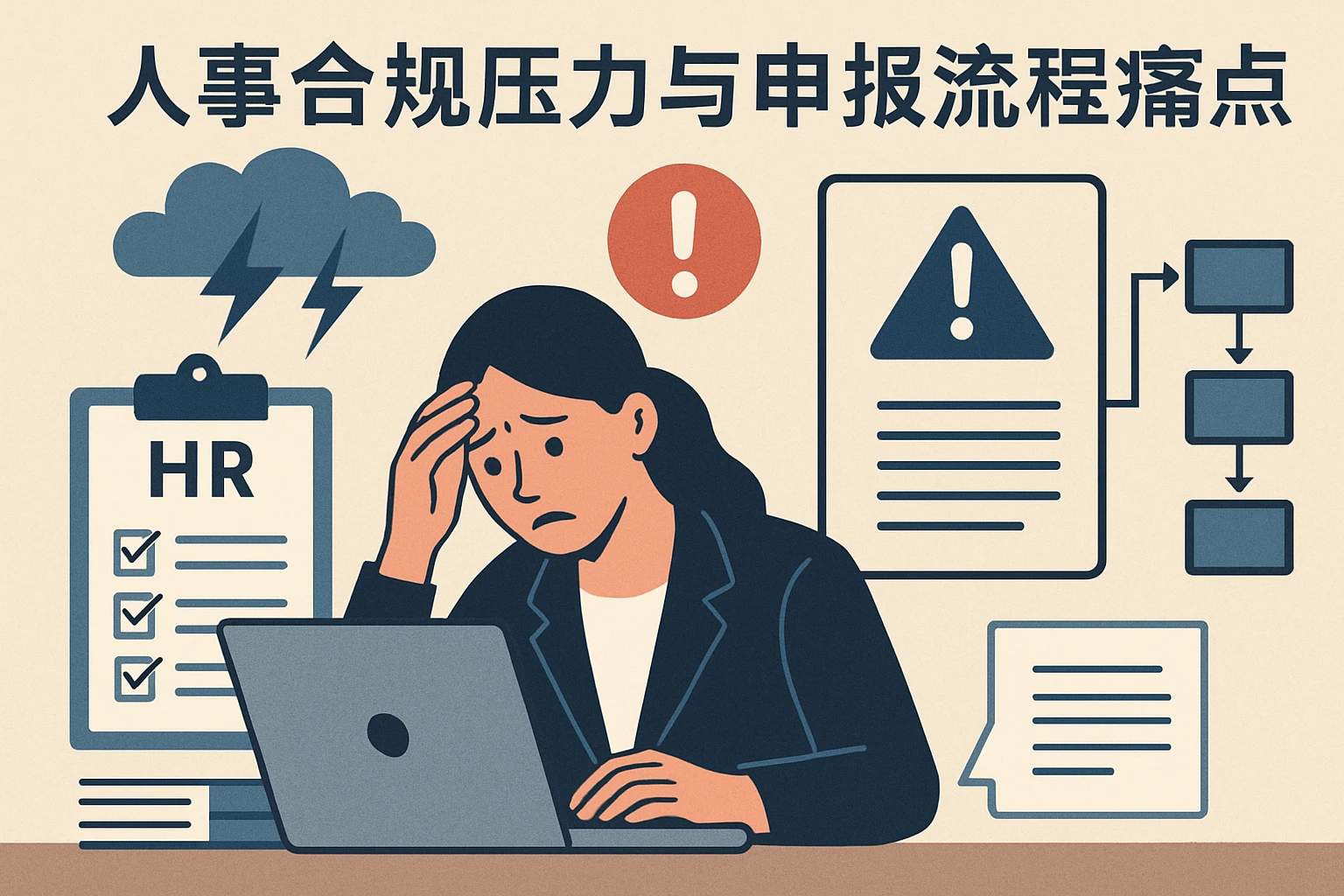 人事合规压力与申报流程痛点