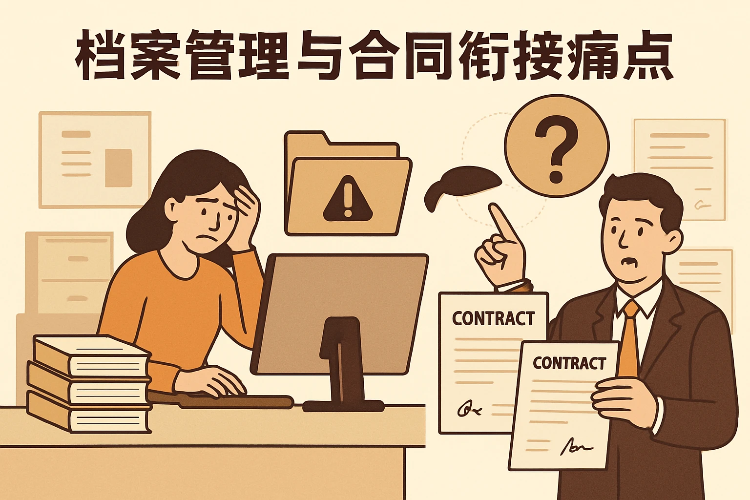 2. 档案管理与合同衔接痛点